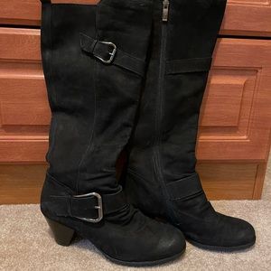 Women’s Paul Green, tall black suede boots, size 7.5 US (5 UK)